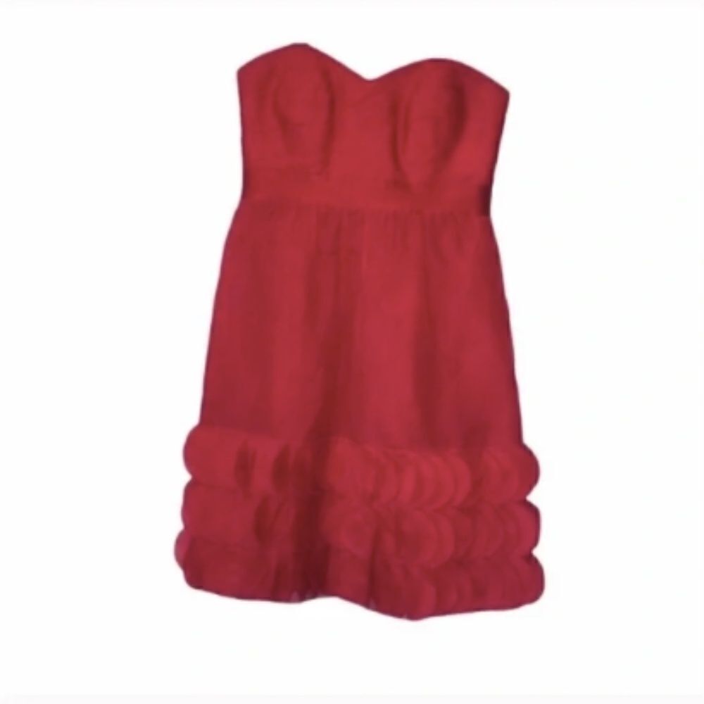 Phoebe Couture Strapless Red Dress